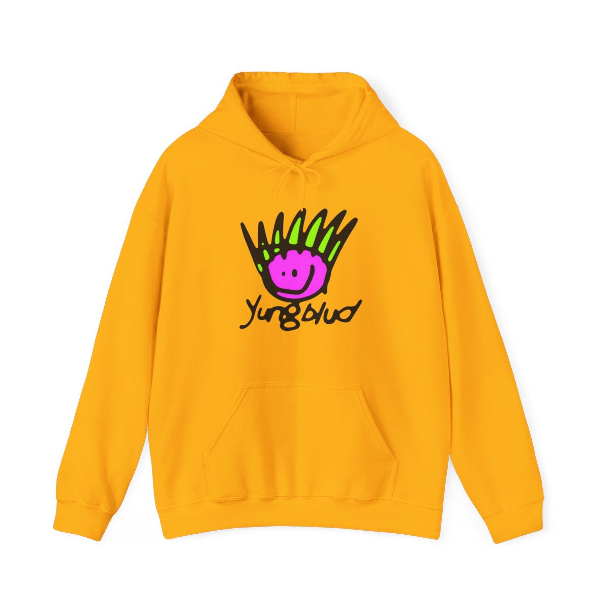 Yungblud: Face (Back Print) - White Pullover Hoodie - Merchoid