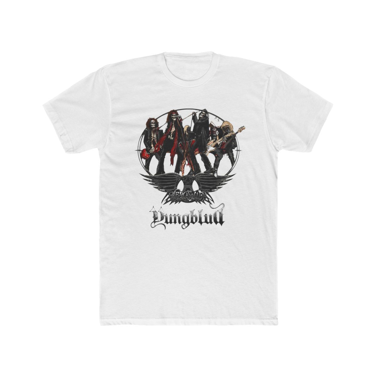 Aerosmith & YUNGBLUD - One More Time Illustrated Skeleton T Shirt - Official T-Shirts merchandise